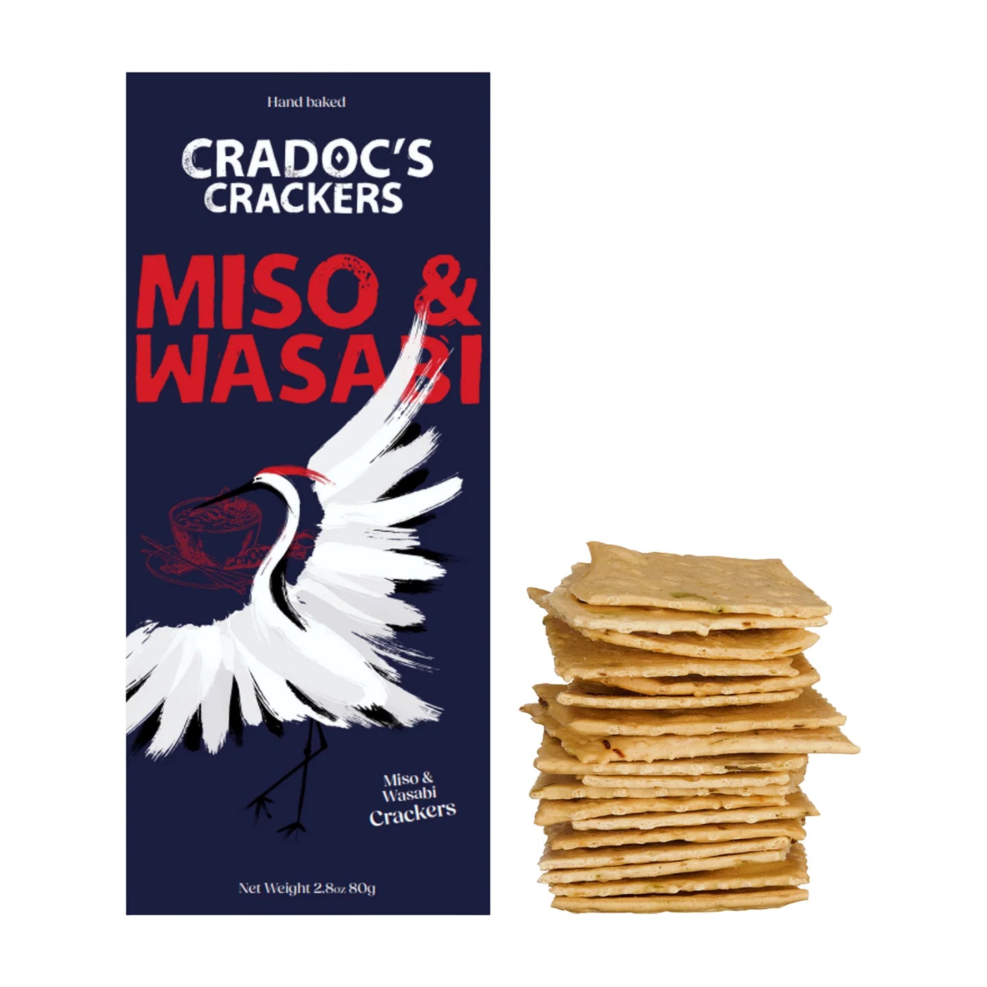 Cradoc’s Miso & Wasabi Crackers (80g)